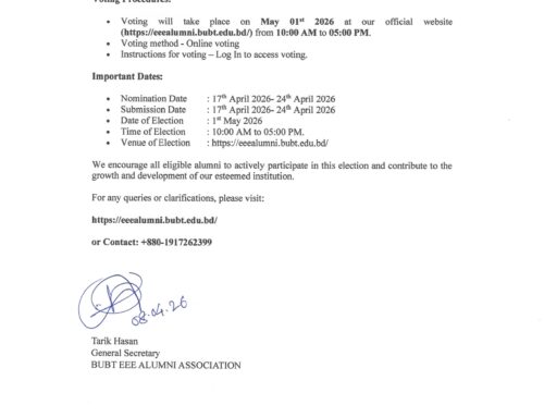 BUBT EEE Alumni Association Election 2026 Announcement